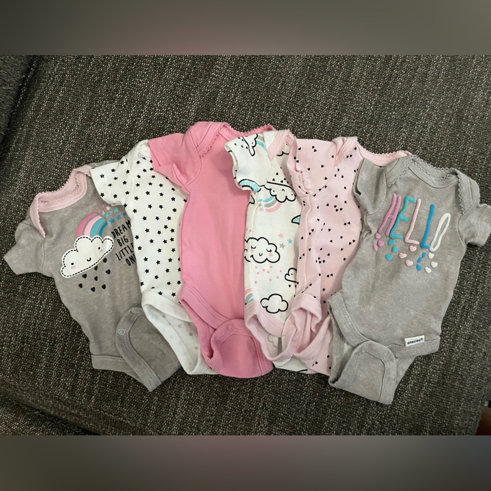 Girls PREEMIE onesie set